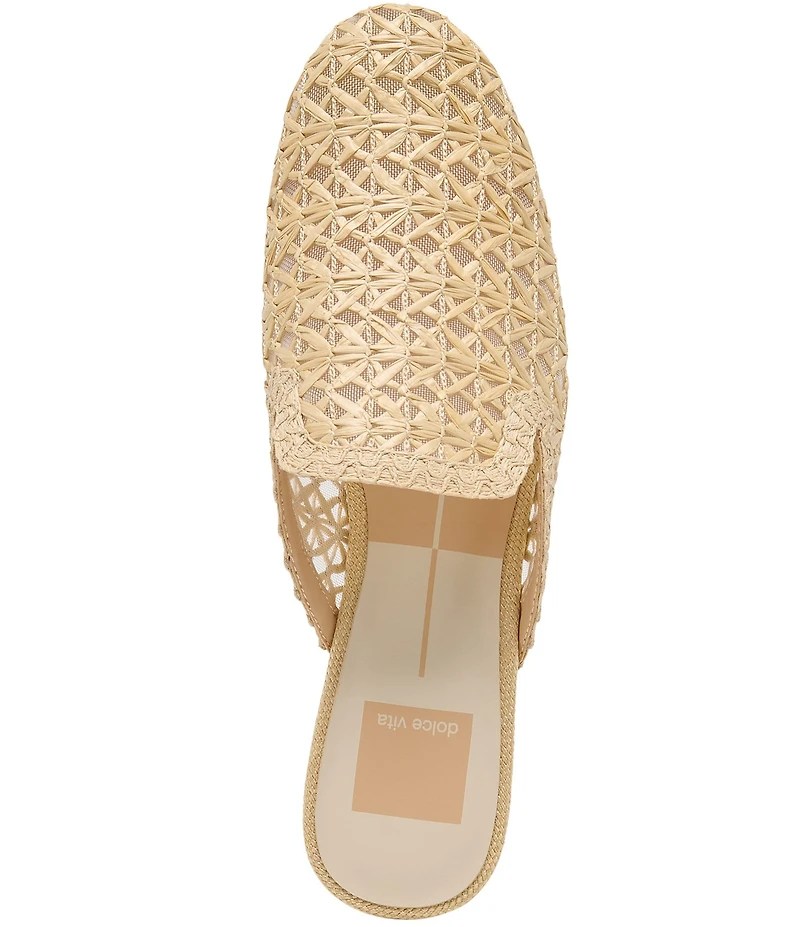 Dolce Vita Kirt Woven Raffia Mules