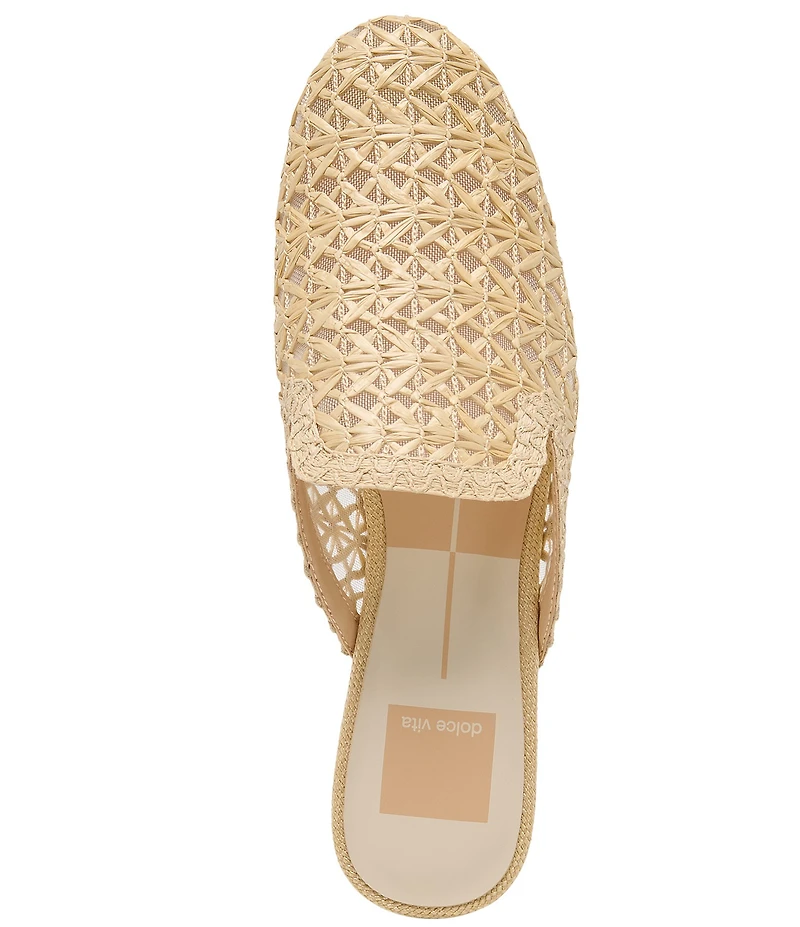 Dolce Vita Kirt Woven Raffia Mules