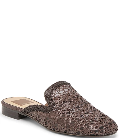 Dolce Vita Kirt Woven Raffia Mules