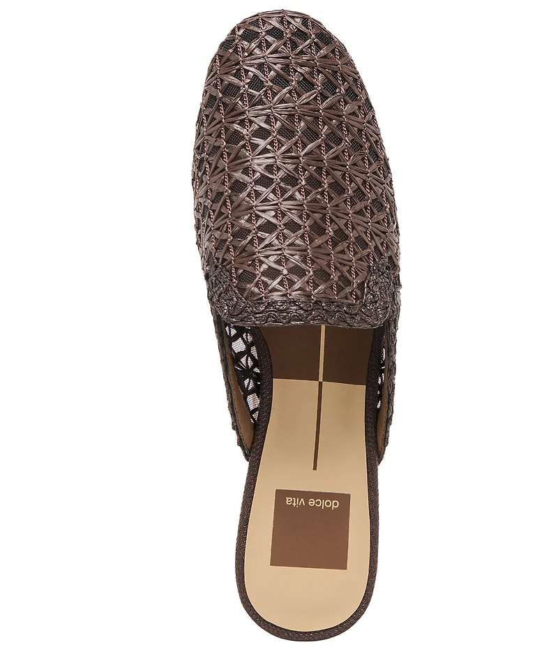 Dolce Vita Kirt Woven Raffia Mules