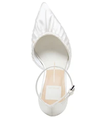 Dolce Vita Kylo Satin Pleated Ankle Strap Pumps