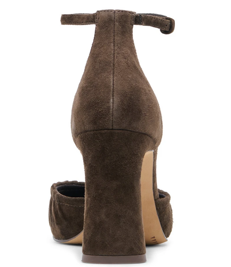 Dolce Vita Kylo Suede Pleated Ankle Strap Pumps