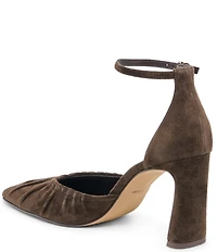 Dolce Vita Kylo Suede Pleated Ankle Strap Pumps