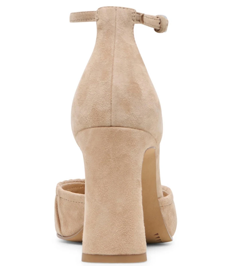 Dolce Vita Kylo Suede Pleated Ankle Strap Pumps