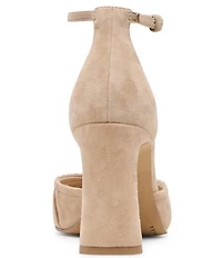 Dolce Vita Kylo Suede Pleated Ankle Strap Pumps