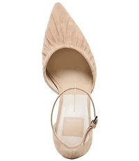 Dolce Vita Kylo Suede Pleated Ankle Strap Pumps