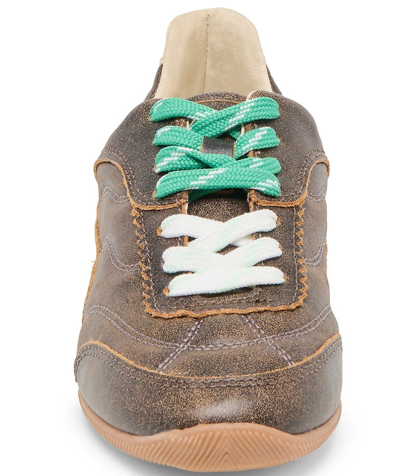 Dolce Vita Laini Distressed Leather Low Profile Retro Sneakers