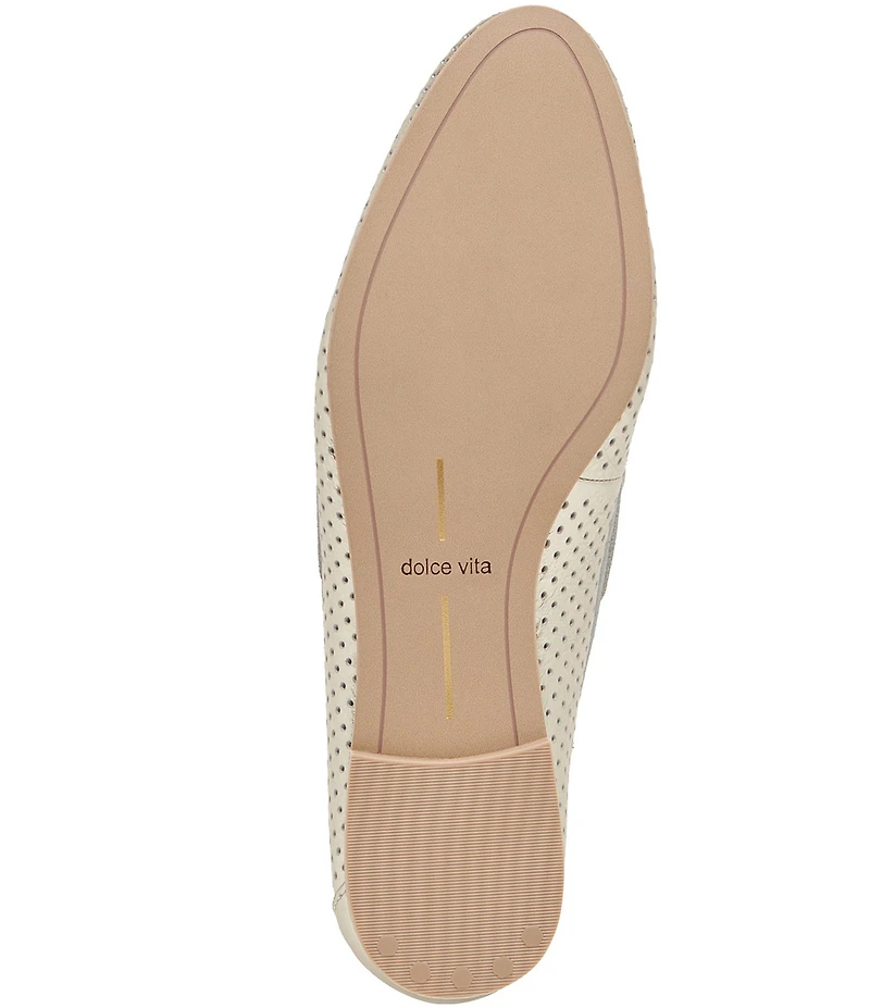 Dolce Vita Lakin Perforated Leather Bow Detail Boat Shoes