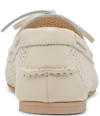 Dolce Vita Lakin Perforated Leather Bow Detail Boat Shoes