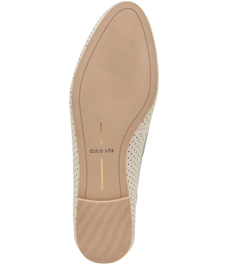Dolce Vita Lakin Perforated Leather Bow Detail Boat Shoes