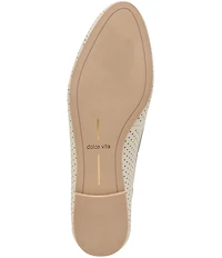 Dolce Vita Lakin Perforated Leather Bow Detail Boat Shoes