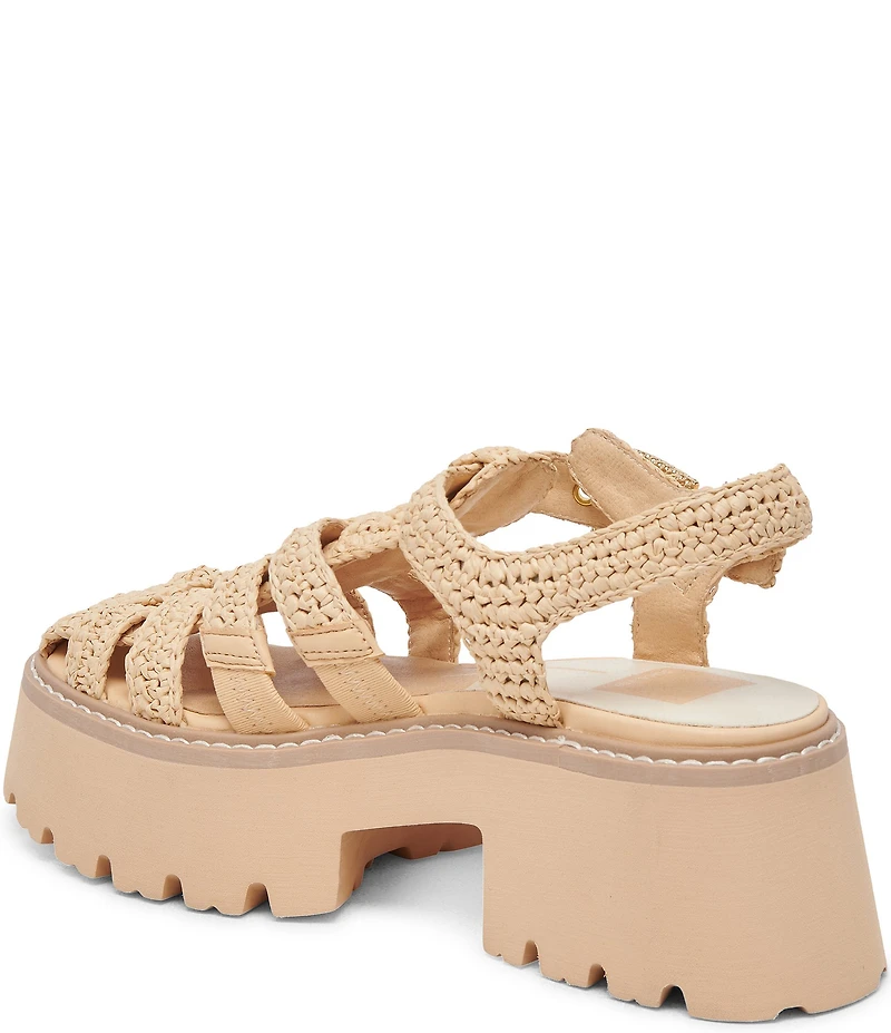 Dolce Vita Lasly Raffia Platform Fisherman Sandals