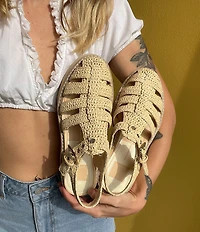 Dolce Vita Lasly Raffia Platform Fisherman Sandals