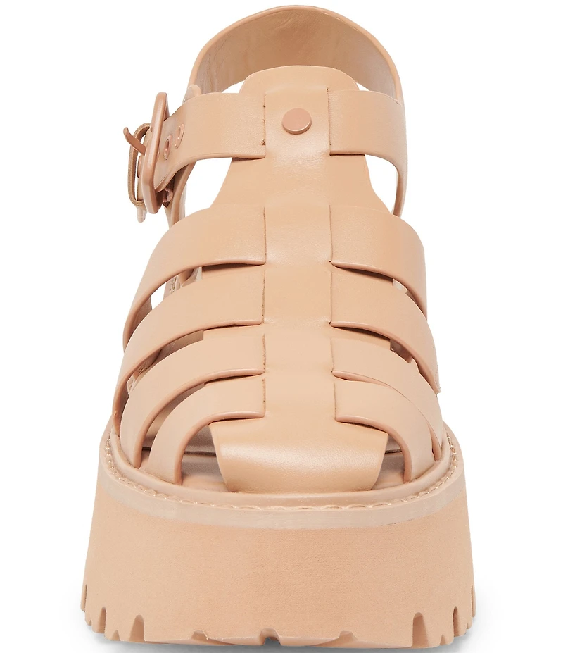 Dolce Vita Lasly Tonal Leather Platform Fisherman Sandals