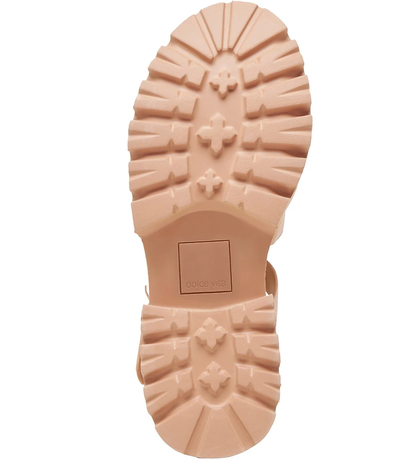 Dolce Vita Lasly Tonal Leather Platform Fisherman Sandals