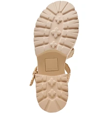 Dolce Vita Latice Raffia Chunky Fisherman Inspired Platform Sandals