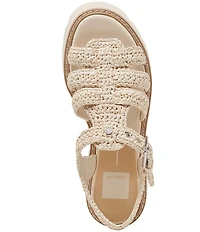 Dolce Vita Latice Raffia Chunky Fisherman Inspired Platform Sandals