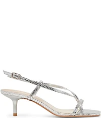 Dolce Vita Laury Metallic Snake Embossed Leather Thong Dress Sandals