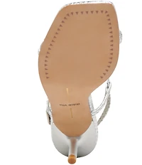 Dolce Vita Laury Metallic Snake Embossed Leather Thong Dress Sandals