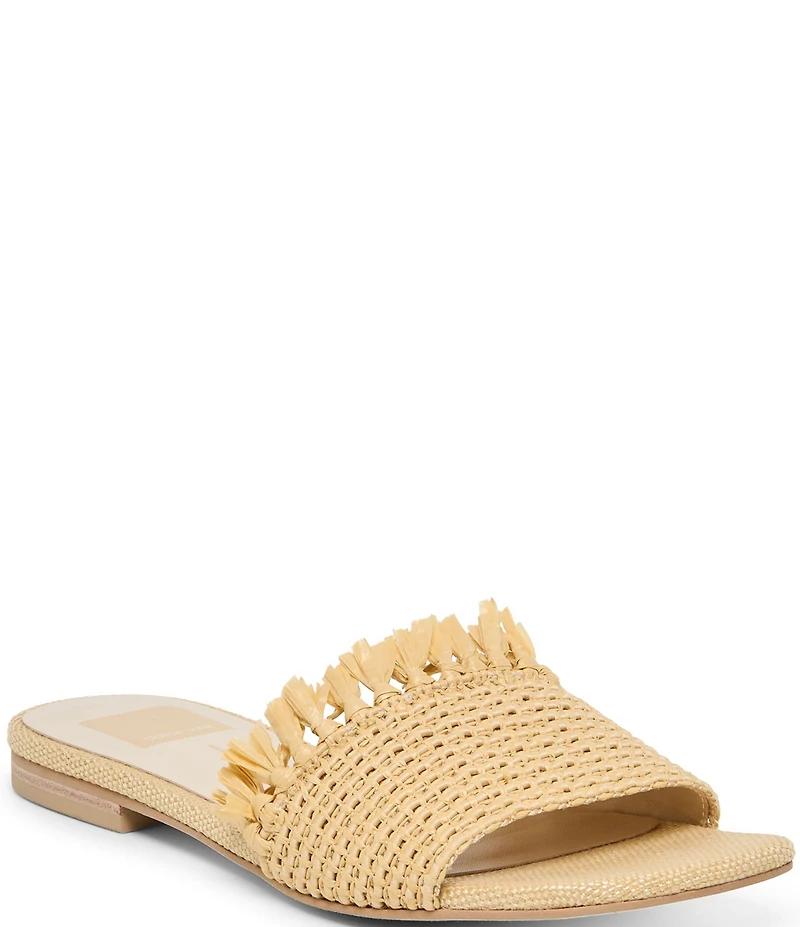 Dolce Vita Lenya Raffia Slide Sandals