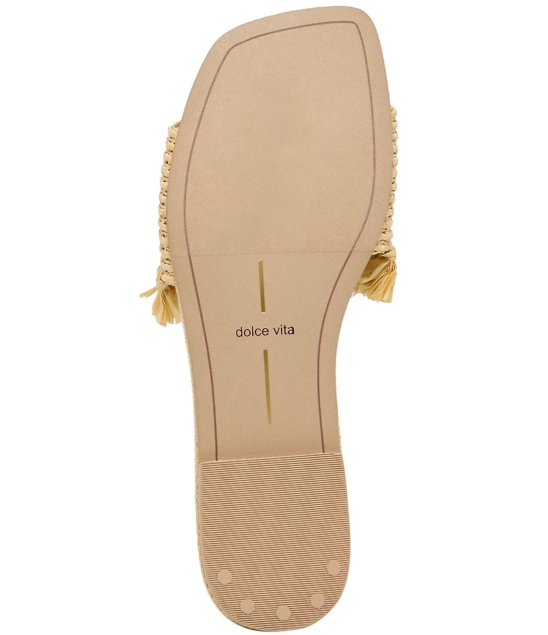 Dolce Vita Lenya Raffia Slide Sandals