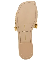 Dolce Vita Lenya Raffia Slide Sandals