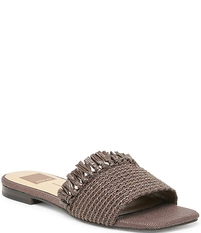 Dolce Vita Lenya Raffia Slide Sandals