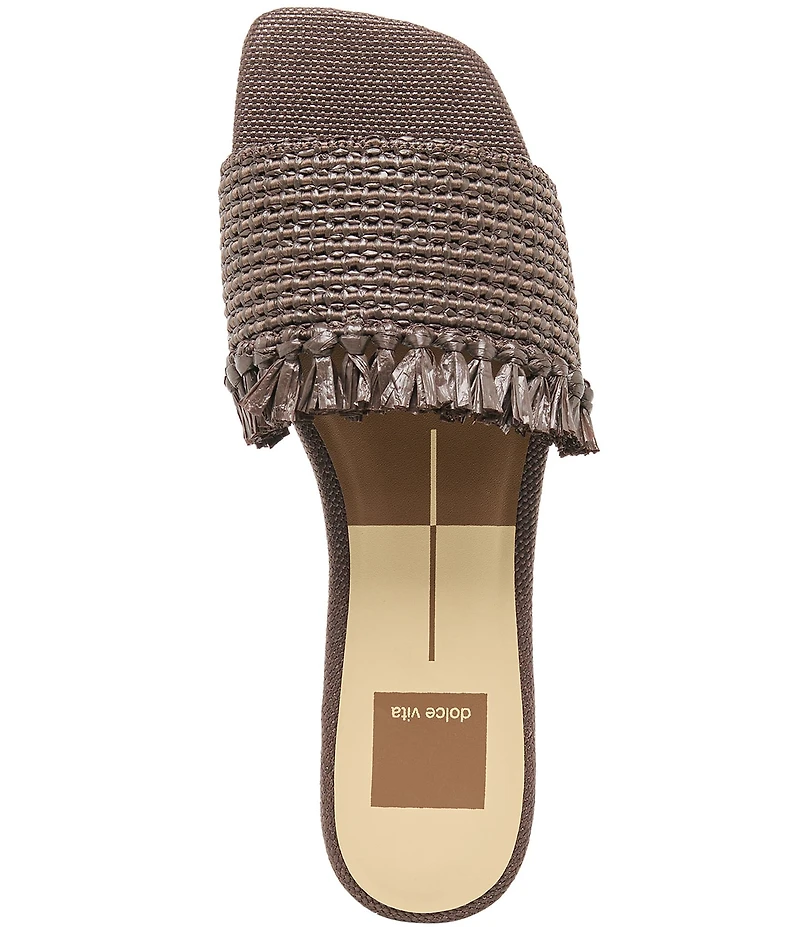 Dolce Vita Lenya Raffia Slide Sandals