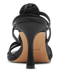 Dolce Vita Linzy Satin Rosette Ornamented Dress Slide Sandals