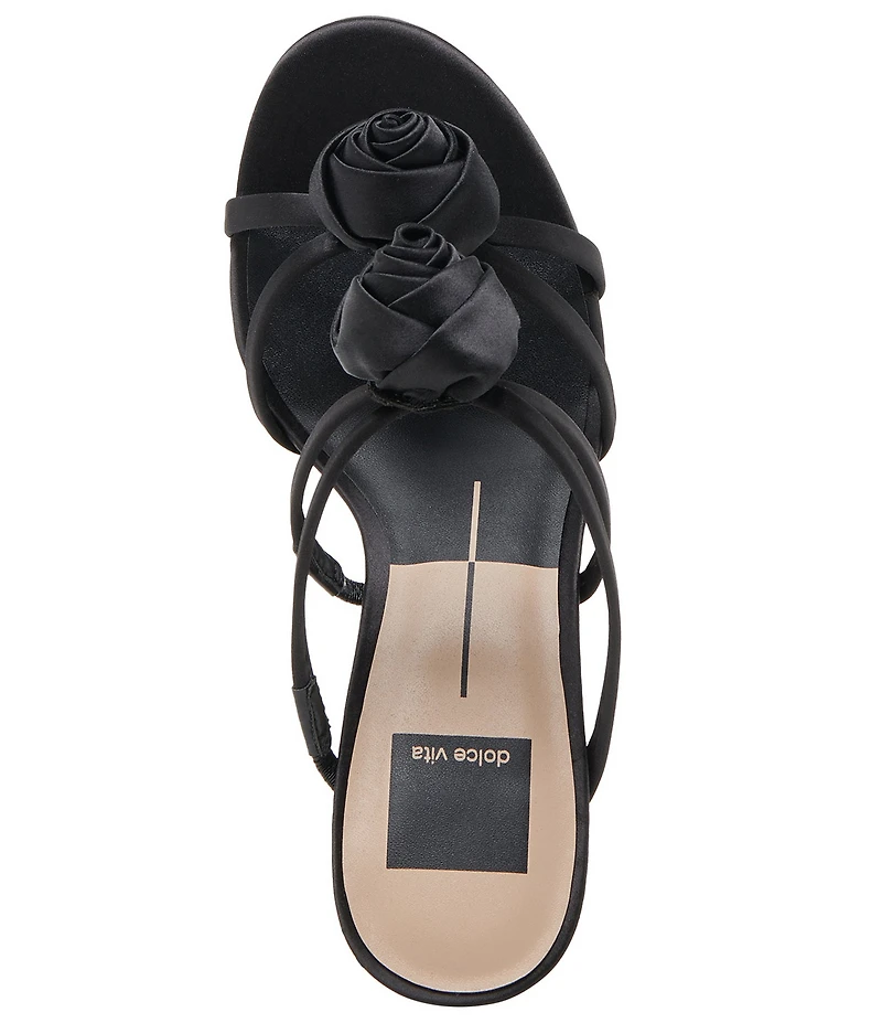 Dolce Vita Linzy Satin Rosette Ornamented Dress Slide Sandals
