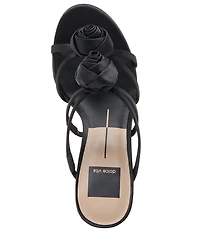 Dolce Vita Linzy Satin Rosette Ornamented Dress Slide Sandals