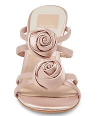 Dolce Vita Linzy Satin Rosette Ornamented Dress Slide Sandals