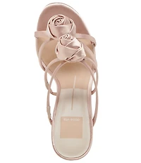 Dolce Vita Linzy Satin Rosette Ornamented Dress Slide Sandals