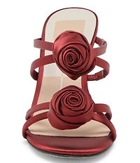 Dolce Vita Linzy Satin Rosette Ornamented Dress Slide Sandals