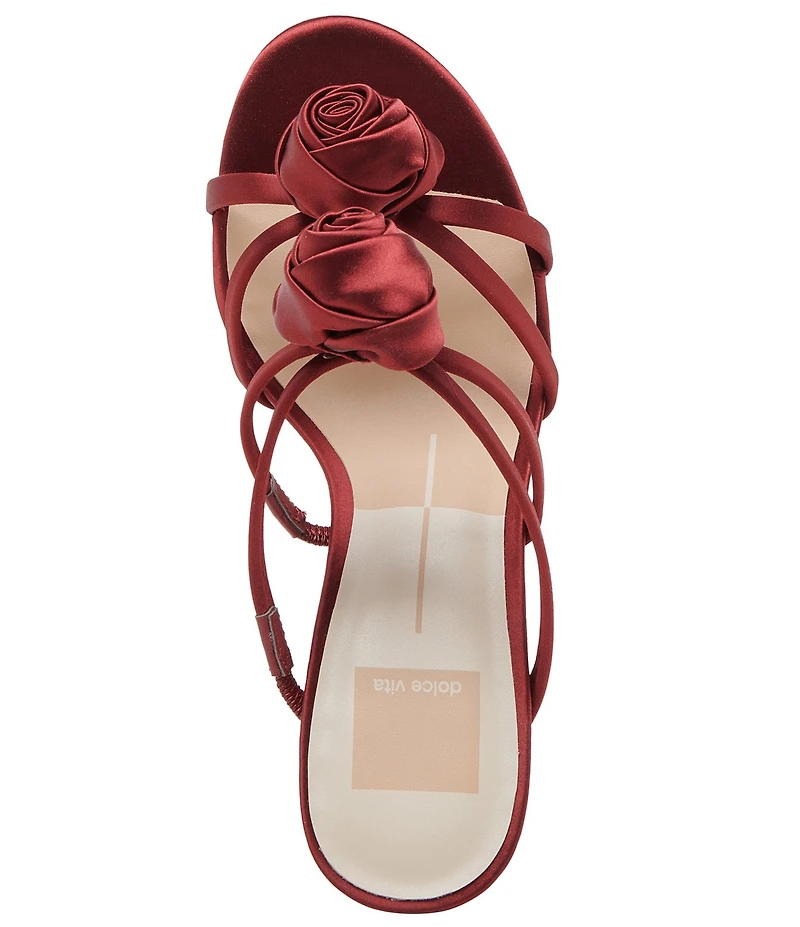 Dolce Vita Linzy Satin Rosette Ornamented Dress Slide Sandals