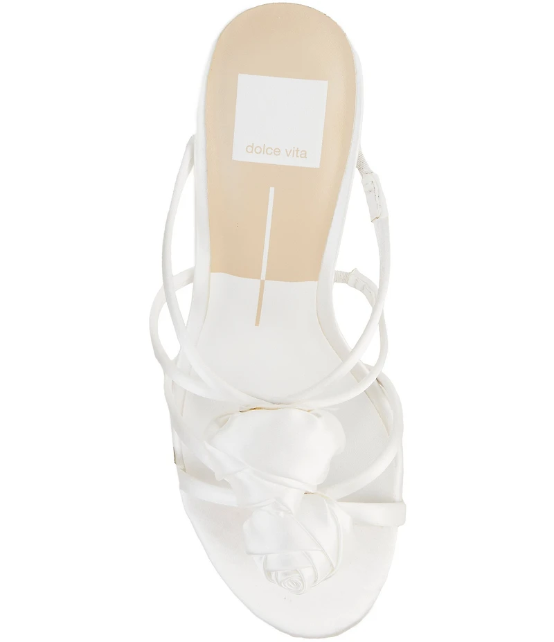 Dolce Vita Linzy Satin Rosette Ornamented Dress Slide Sandals