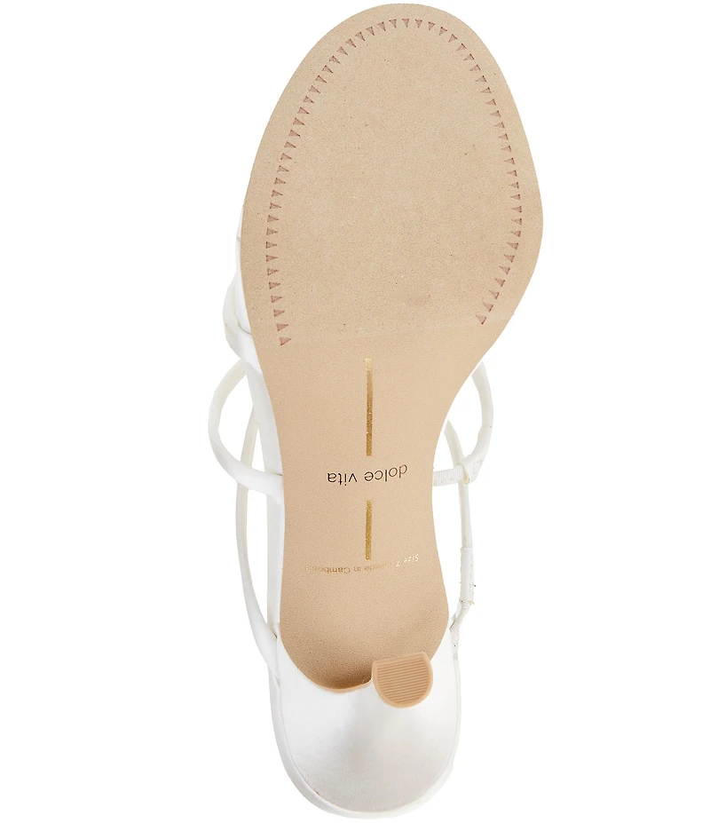 Dolce Vita Linzy Satin Rosette Ornamented Dress Slide Sandals