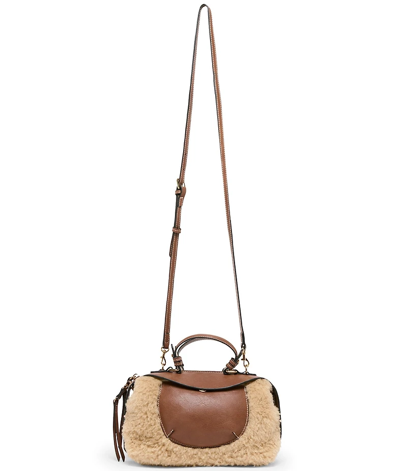 Dolce Vita Luna Mixed Media Sherling Satchel Bag