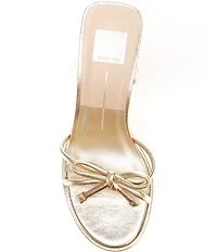 Dolce Vita Maison Metallic Leather Strappy Bow Detail Heel Dress Sandals