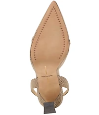 Dolce Vita Malik Houndstooth Printed Suede Chain Hardware Slingback Pumps