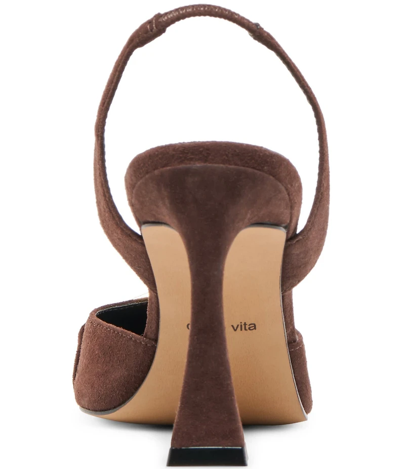 Dolce Vita Malik Suede Chain Hardware Slingback Pumps
