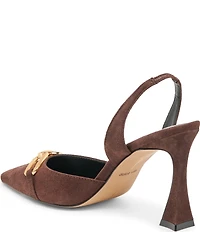 Dolce Vita Malik Suede Chain Hardware Slingback Pumps