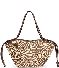 Dolce Vita Maro Raffia Zebra Print Tote Bag