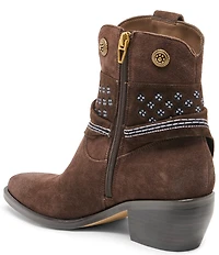 Dolce Vita Mekala Suede Bandana Detail Western Booties