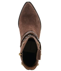 Dolce Vita Mekala Suede Bandana Detail Western Booties