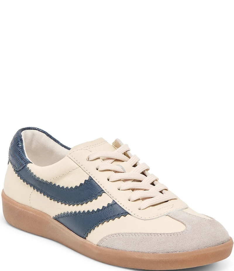 Dolce Vita Merit Embossed Leather Gum Sole Sneakers