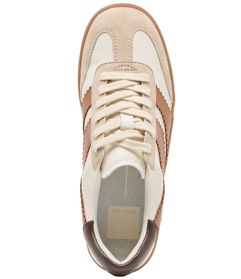 Dolce Vita Merit Embossed Leather Gum Sole Sneakers