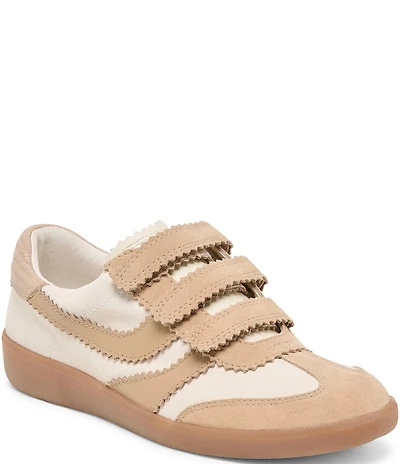 Dolce Vita Merit Hook-and-Loop Leather and Suede Color Block Sneakers