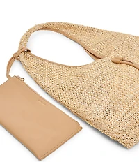 Dolce Vita Raffia Hardware Detail Hobo Bag