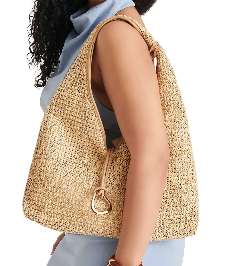 Dolce Vita Raffia Hardware Detail Hobo Bag